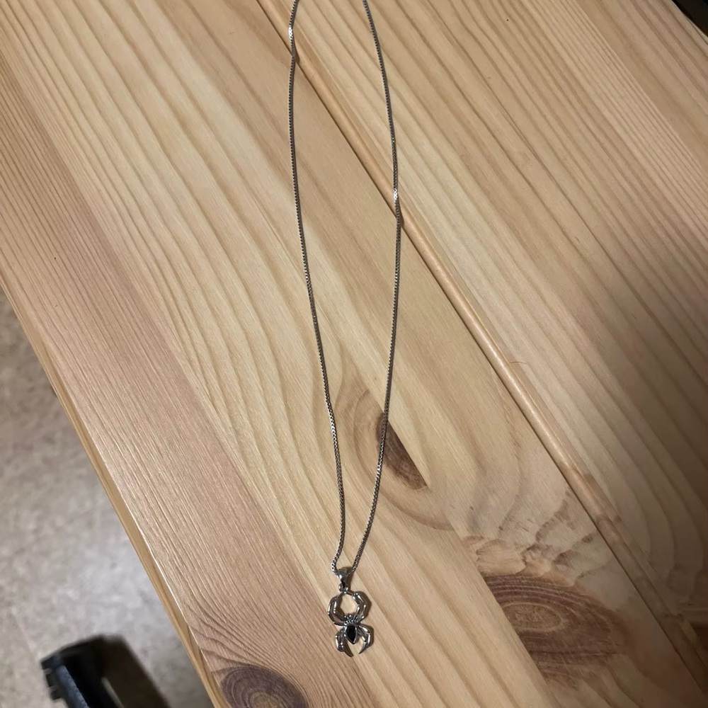 Elegant Silver Spider Pendant Necklace 🕷️